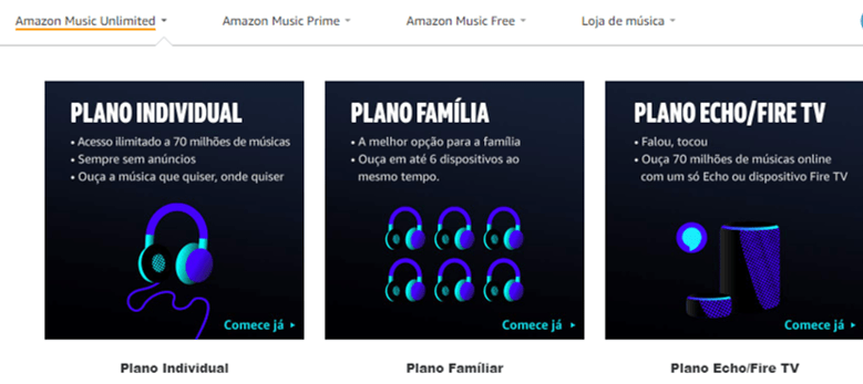 Planos Amazon Music Unlimited