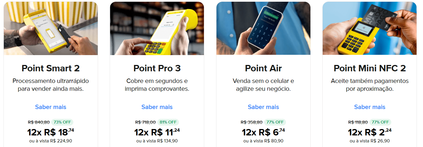 Maquininhas Point Preços